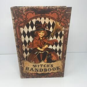NWOT Halloween WITCH'S HANDBOOK spell book spellbook tabletop decor vintage look